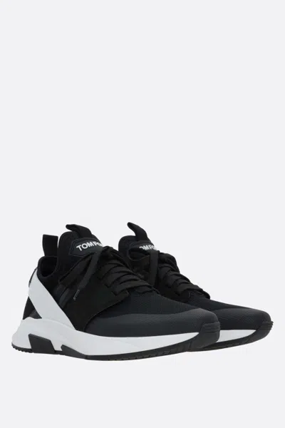 Shop Tom Ford Sneakers In Black+white