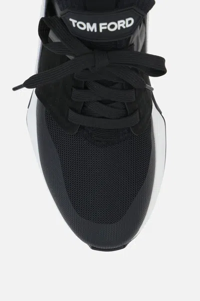Shop Tom Ford Sneakers In Black+white
