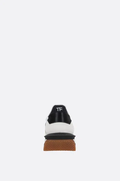 Shop Tom Ford Sneakers In Whiteblack+cream