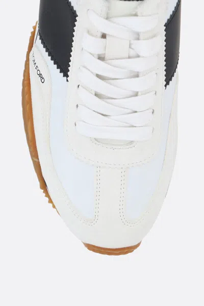 Shop Tom Ford Sneakers In Whiteblack+cream