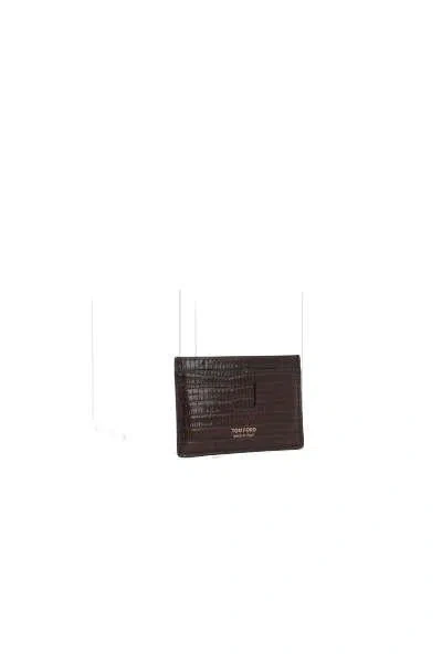 Shop Tom Ford Wallets In Chocolate Brown