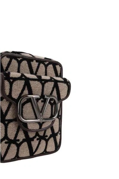 Shop Valentino Garavani Bags In Nat+black+fondant