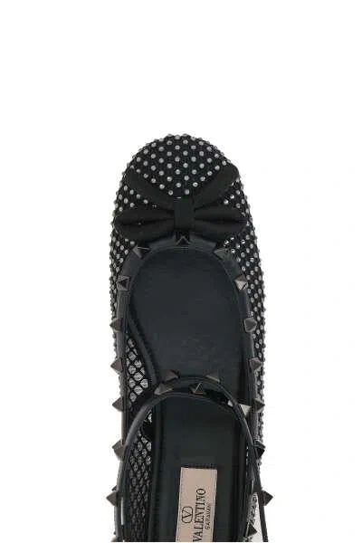 Shop Valentino Garavani Flat Shoes In Black Diamond