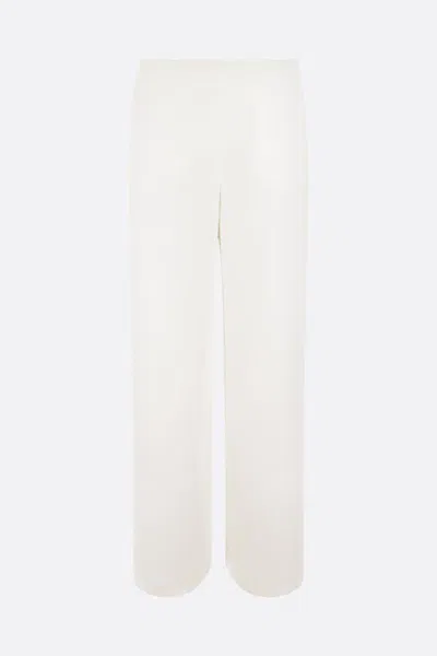 Shop Valentino Garavani Trousers In Ivory