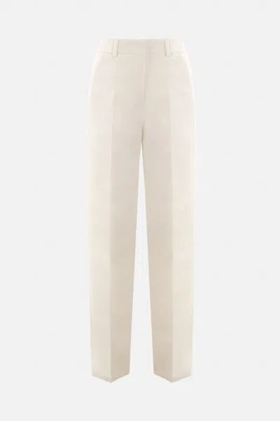Shop Valentino Garavani Trousers In Ivory