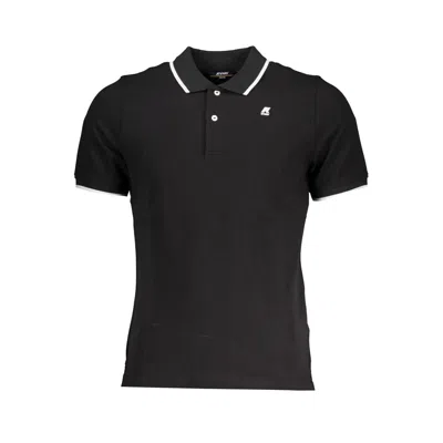 Shop K-way Cotton Polo Men's Shirt In Black