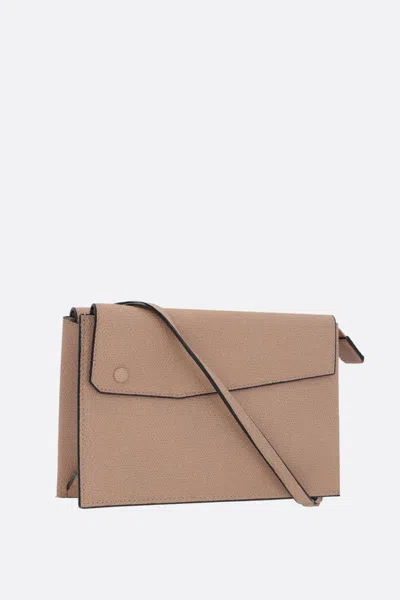 Shop Valextra Bags In Gold Beige Cashmere