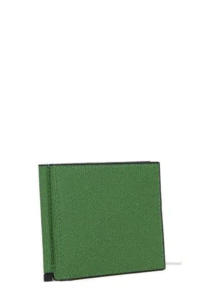 Shop Valextra Wallets In Green
