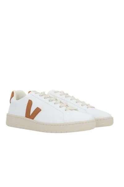 Shop Veja Sneakers In White+camel