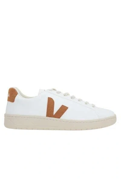 Shop Veja Sneakers In White+camel
