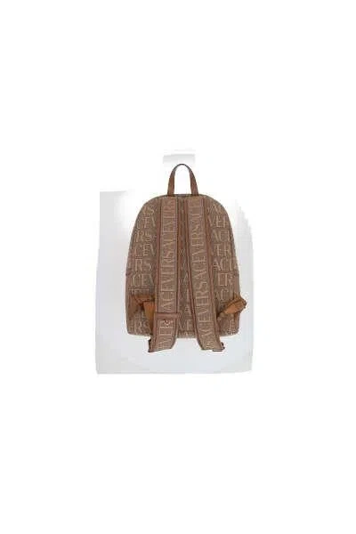 Shop Versace Bags In Beige+brown