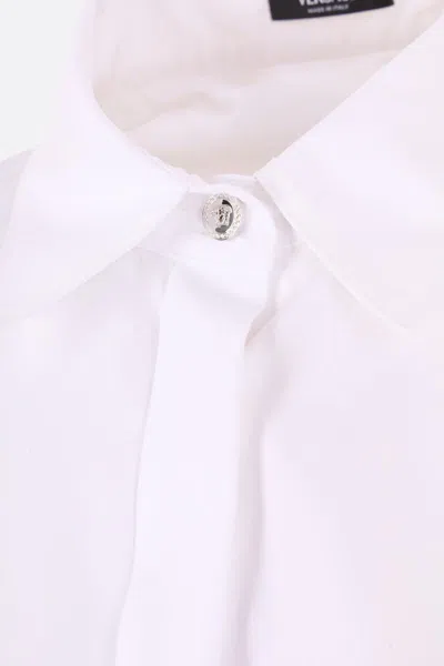 Shop Versace Shirts In Optical White