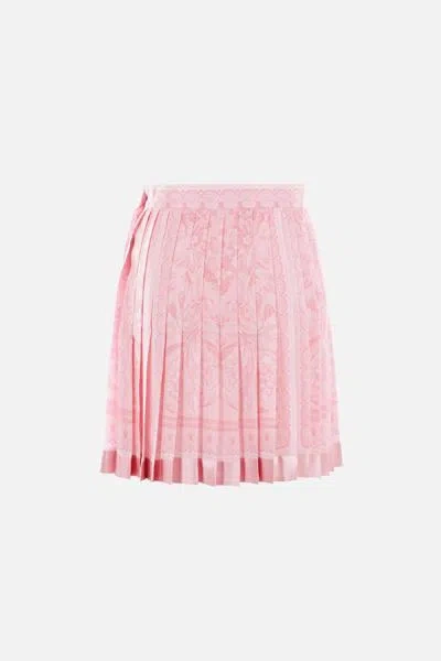 Shop Versace Skirts In Pale Pink