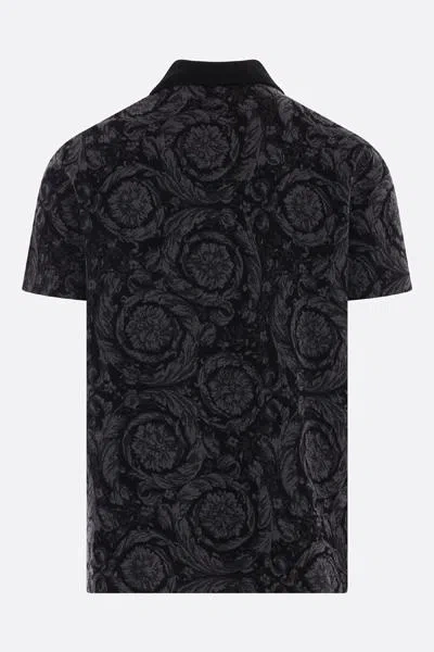 Shop Versace T-shirts And Polos In Grey