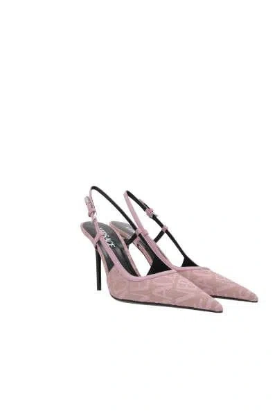 Shop Versace With Heel In Beige+baby Pink New+ Go