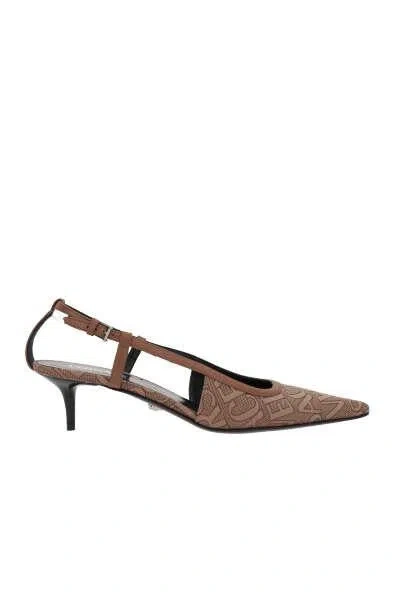 Shop Versace With Heel In Beige+brown