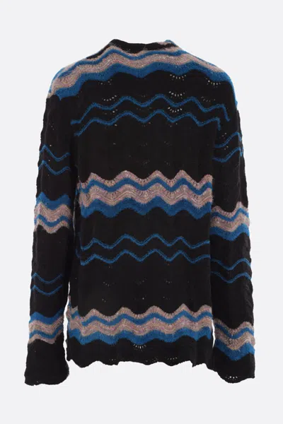 Shop Vitelli Sweaters In Black+blue