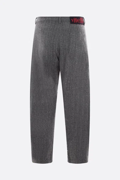 Vitelli Gray Paneled Jeans In Grey