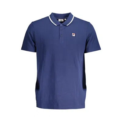 Shop Fila Cotton Polo Men's Shirt In Blue