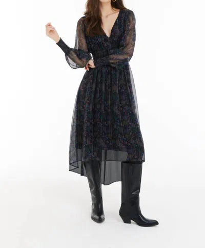 Shop Allison New York Reeve Midi Dress In Black Multi