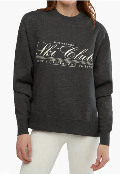 Shop Weworewhat Ski Club Sweatshirt In Grey