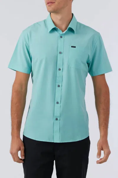 Shop O'neill Trvlr Upf Traverse Solid Shirt In Aqua In Blue