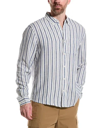 Shop Slate & Stone Linen-blend Shirt In Blue