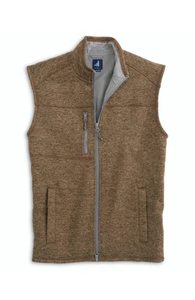 Shop Johnnie-o Men's Wes Full Zip Vest In Russet In Brown
