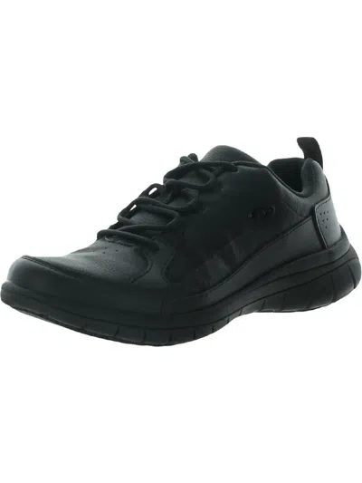 Shop Dr. Scholl's Shoes Vivacity Womens Leather Gel Comfort Sneakers In Black