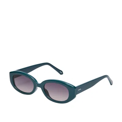 Shop Fossil Women's Rectangle Sunglasses In Blue