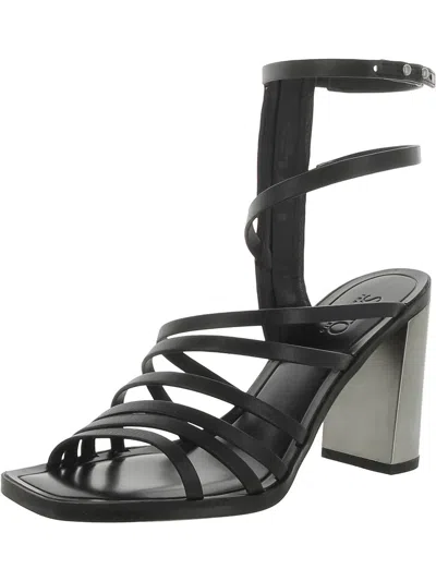 Shop Sarto Franco Sarto Winnie Womens Leather Dressy Block Heel In Black