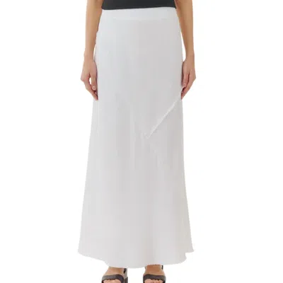 Shop Atm Anthony Thomas Melillo Linen Bias Skirt In White