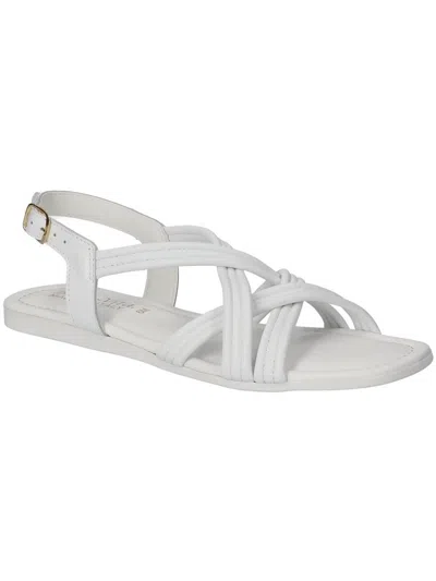 Shop Bella Vita Ilo Italy Womens Leather Open Toe Flatform Sandals In White