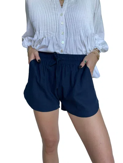 Shop Sole Women's Solid Shorts In Navy In Blue