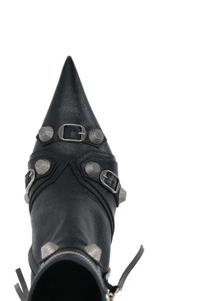 Shop Balenciaga Boots In Black+aged Nikel