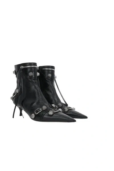 Shop Balenciaga Boots In Black+aged Nikel