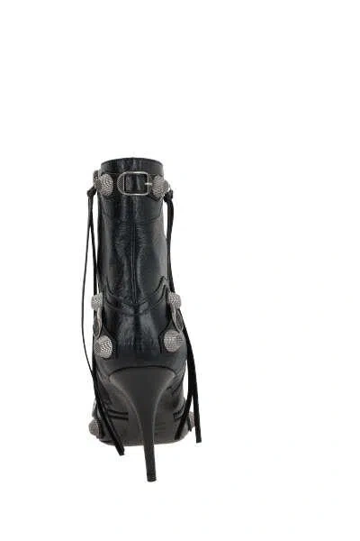 Shop Balenciaga Boots In Black+silver
