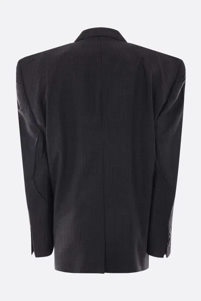 Shop Balenciaga Jackets In Anthracite+black