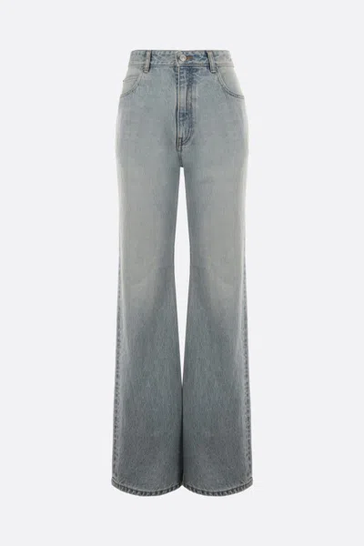 Shop Balenciaga Jeans In Light Indigo+madder