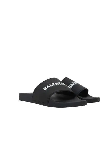 Shop Balenciaga Sandals In Black+white