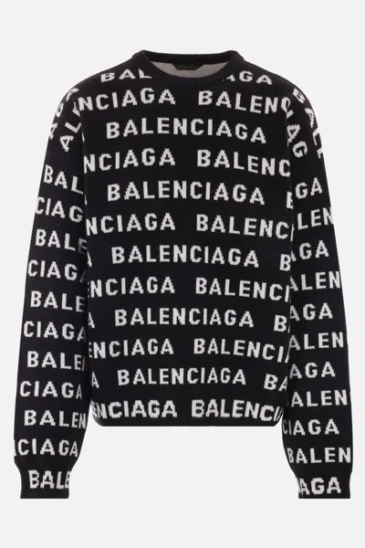 Shop Balenciaga Sweaters In Black+white