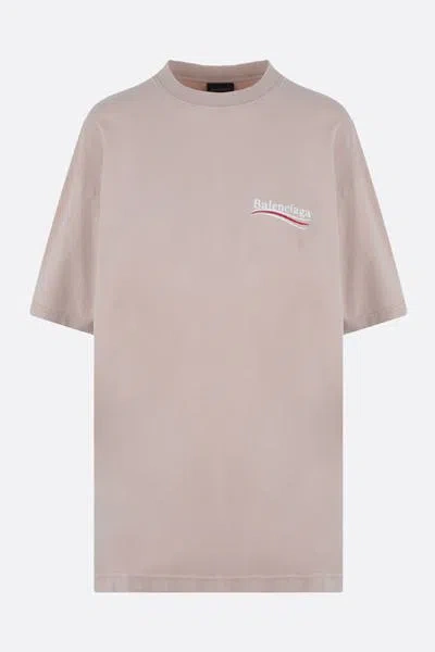 Shop Balenciaga T-shirts And Polos In Light Pink+white