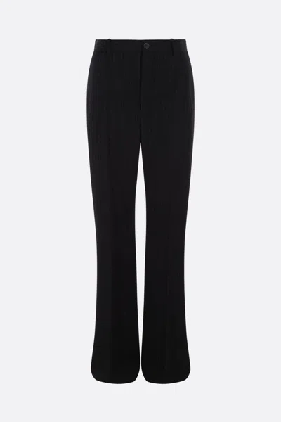 Shop Balenciaga Trousers In Black+white