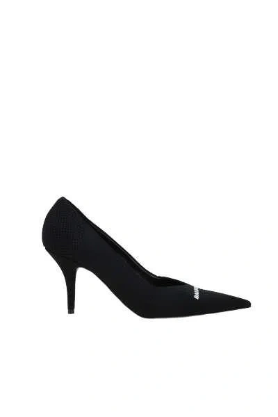 Shop Balenciaga With Heel In Black+white