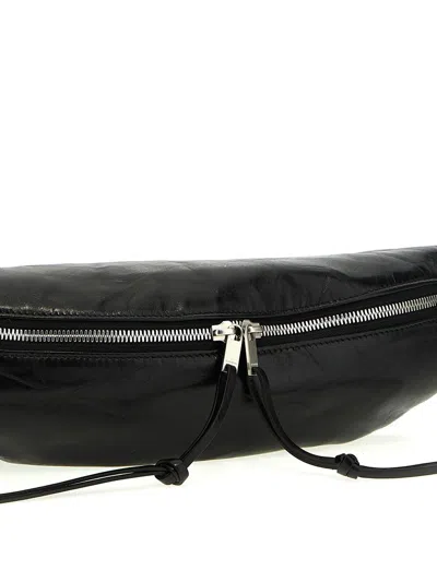 Shop Jil Sander Black Leather Banana Belt Bag