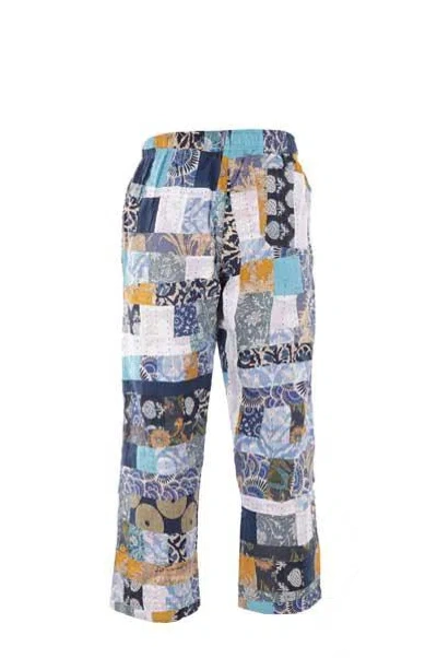 Shop Karu Research Trousers In Indigo+white