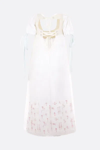 Shop Rabbit Dresses In White+peach