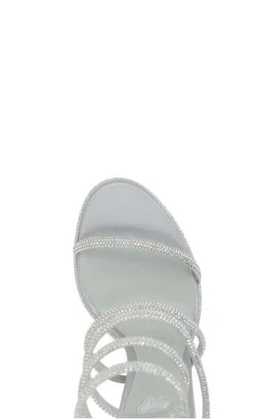 Shop René Caovilla Sandals In Grey+silver Shade