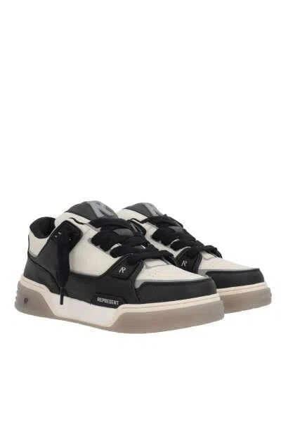Shop Represent Sneakers In Black+vintage White