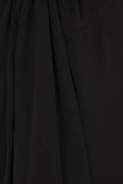 Saint Laurent Backless Halter Dress In Black